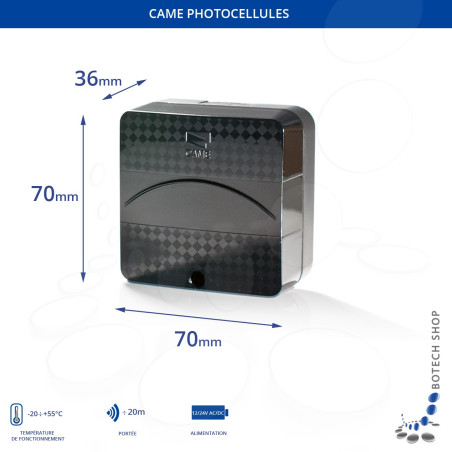 Photocellules CAME DELTA-E (montage apparent)