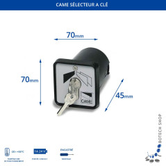 Sélecteur à clé CAME SELD2FDG 806SL-0060 (montage encastré)