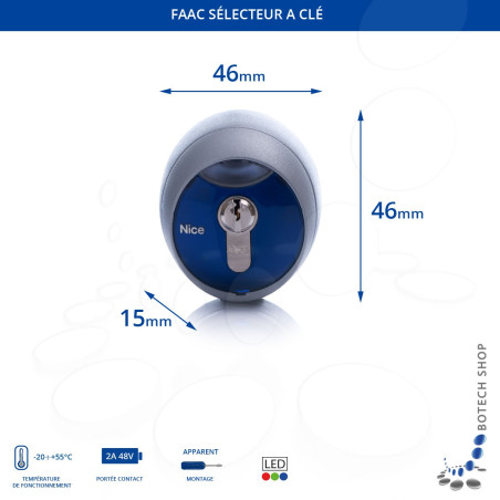 Sélecteur à clé NICE MOSEU (montage apparent)