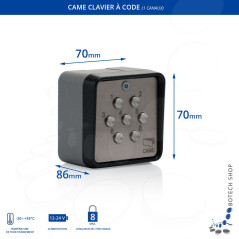 Clavier à code CAME S7001 (montage apparent)