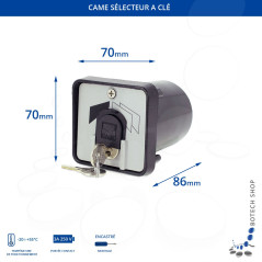 Sélecteur à clé CAME SELD2FAG 806SL-0100 (montage encastré)