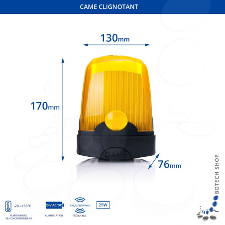 Clignotant CAME 001KLED24 - KIARO sans antenne.
