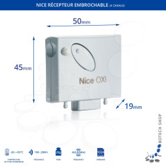 Récepteur NICE OXIT (433.92 MHz) avec émetteur incorporé