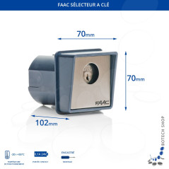 Sélecteur à clé FAAC T10 (montage encastré)
