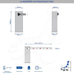 Barrière hydraulique FAAC 620 230V