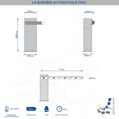 Barrière hydraulique FAAC 642 INOX 230V