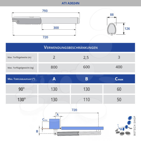 CAME ATI A3024N Moteur 24V pour les portails battants