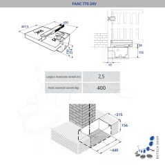 FAAC 770/2 Moteur enterré 24V pour les portails battants - Kit S