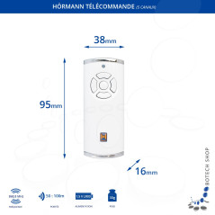 3x Télécommande Hörmann HS 5 BS