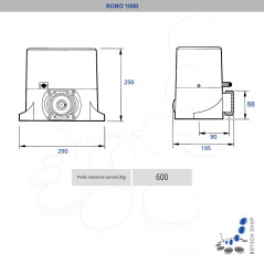NICE ROBO 1000 Moteur 230V pour les portails coulissants