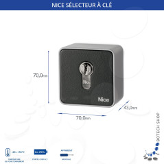 Sélecteur à clé NICE KEY SWITCH EKSIEU (montage encastré)