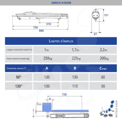CAME AMICO A18230/2 Moteur 230V pour les portails battants - Kit S
