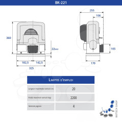 Schiebetorantrieb CAME BK 221 (Set M)