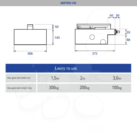 NICE M-FAB HS Kit L Motorisation enterrée pour portail battant