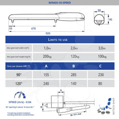 Motorisation NICE WINGO 3524 HS pour portail battant