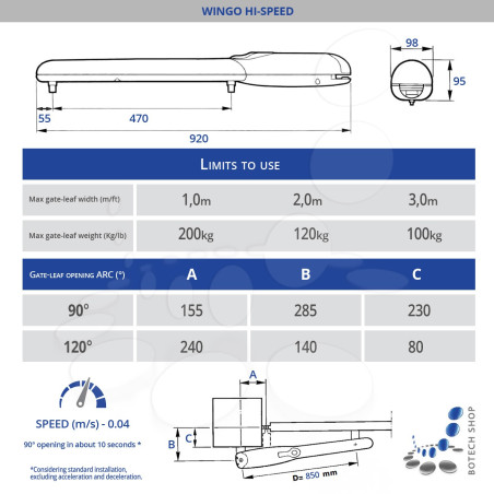 Motorisation NICE WINGO 3524 HS pour portail battant Motorisation NICE WINGO 3524 HS pour portail battant