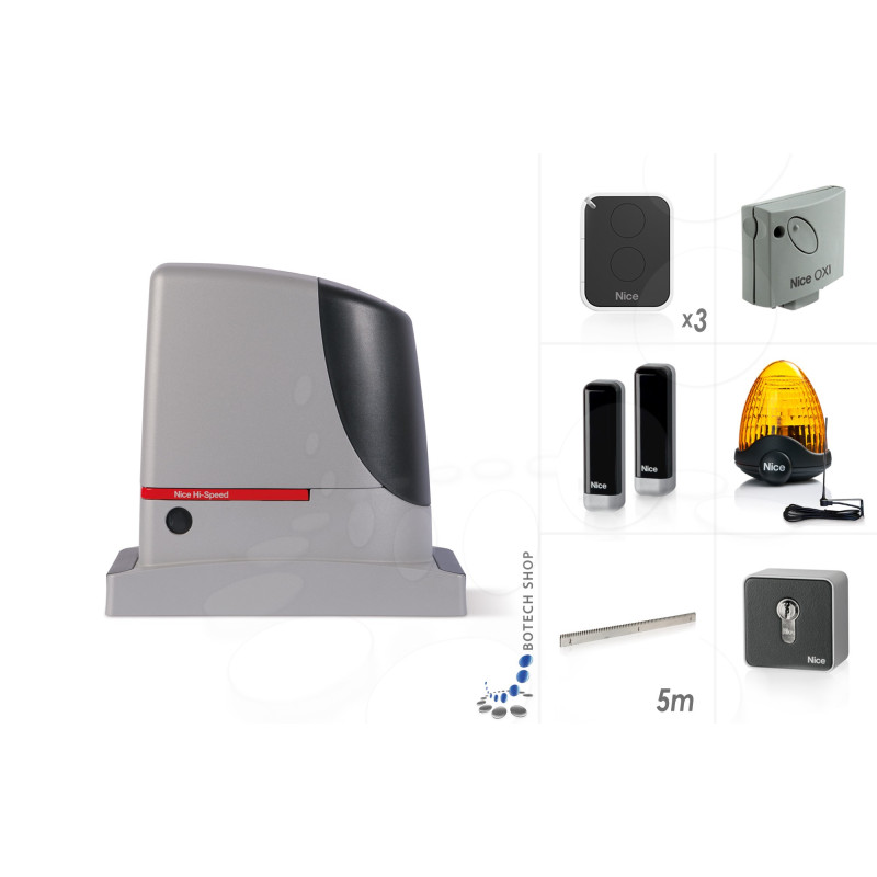 Kit XL NICE RUN 400 HS Moteur HI-SPEED pour portails coulissants