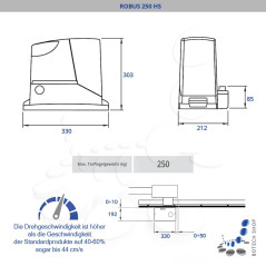 NICE ROBUS 250 HS Motorisation pour portail coulissant