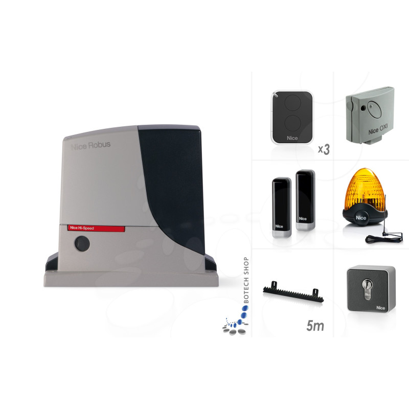 Kit XL NICE ROBUS 250 HS Motorisation pour portail coulissant Kit XL NICE ROBUS 250 HS Motorisation pour portail coulissant