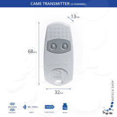 Lot de deux télécommandes CAME TOP 433EE 433,92 mHz