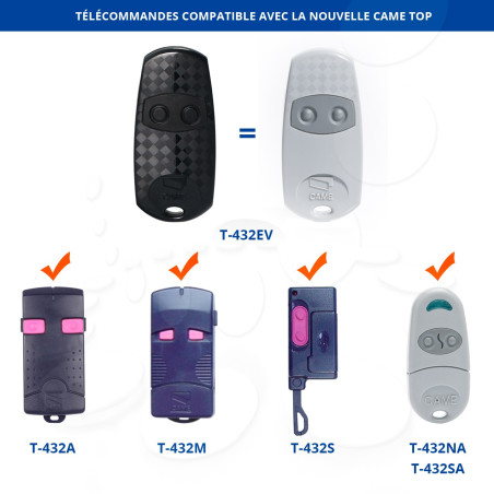 2 x Télécommande CAME TOP 432 EE