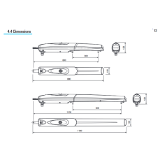 CAME AXO AX302304 Motorisation 230V pour les portails battants.