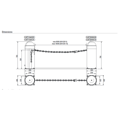CAME CAT1AAGS + CAT2NNGS – Kit complet barrière à chaîne 230 V pour parking et accès privés