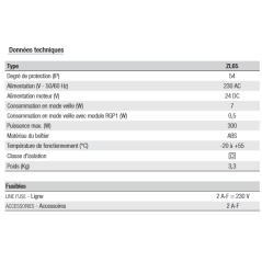 Armoire de commande CAME ZL65