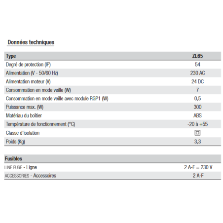 CAME ZL65 armoire de commande 24V CAME ZL65 armoire de commande 24V