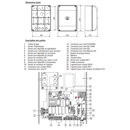 CAME ZL65 armoire de commande 24V CAME ZL65 armoire de commande 24V