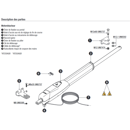 CAME ATS50AGS (801MP-0060) motorisation pour portail battant (230V)