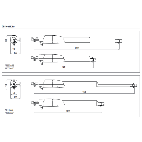 CAME ATS30DGS (801MP-0070) motorisation pour portail battant (24V) CAME ATS30DGS (801MP-0070) motorisation pour portail battant (24V)