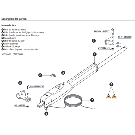 CAME ATS30DGS (801MP-0070) motorisation pour portail battant (24V) CAME ATS30DGS (801MP-0070) motorisation pour portail battant (24V)