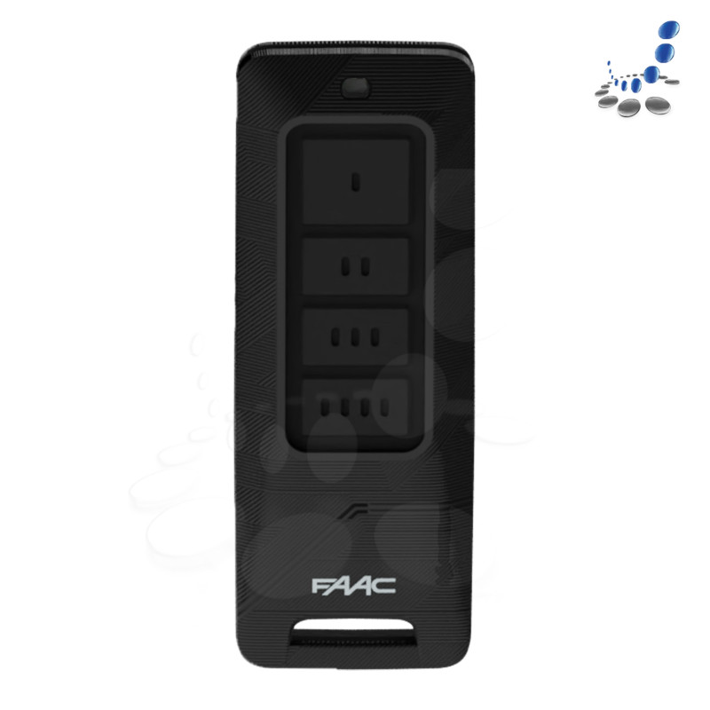 FAAC XT4 FDS BD 433–868 MHz Télécommande avec communication bidirectionnelle.
