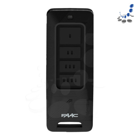 FAAC XT4 FDS BD 433–868 MHz Télécommande avec communication bidirectionnelle.