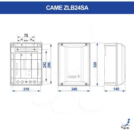 CAME ZLB24SA – commande intelligente pour motorisations enterrées 24V