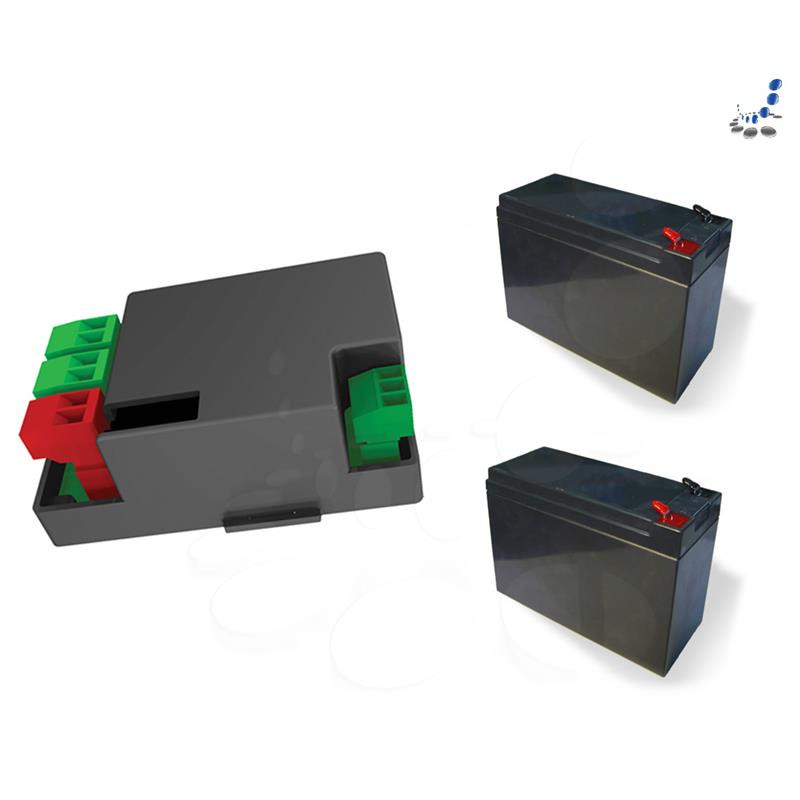 CAME RLB (FA00148M4A) avec deux batteries de secours CAME 12V 1,2 Ah.