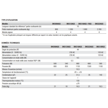 CAME BKS22AGE motorisation pour portail coulissant - Kit L