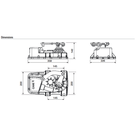 CAME FROG-X (801MI-0030) - Kit complet pour portail, deux battants jusqu'à 800kg.