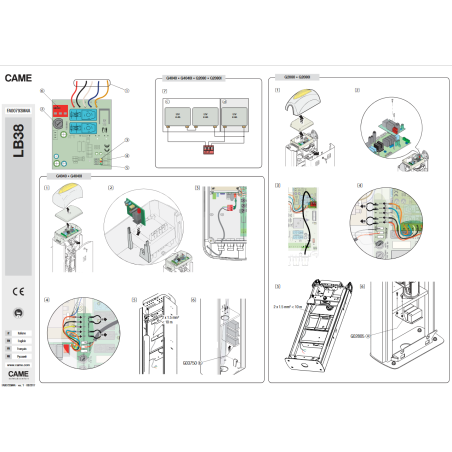 CAME LB38 - Carte pour le branchement des batteries de secours