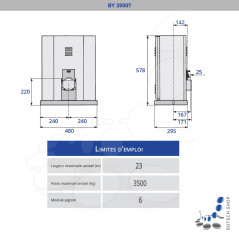 CAME BY 3500T Moteur 400V pour les portails coulissants - Kit XL