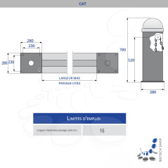 CAME CAT1AAGS + CAT2NNGS – Kit complet barrière à chaîne 230 V pour parking et accès privés