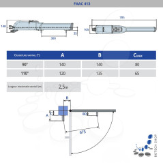 FAAC 413/2 Moteur 230V pour les portails battants - Kit XL