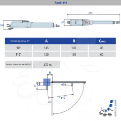FAAC 415 Moteur 230V pour les portails battants
