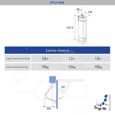 CAME STYLO/1 Moteur 24V pour les portails battants - Kit XL
