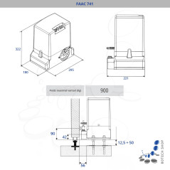 FAAC 741 Moteur 230V pour les portails coulissants 