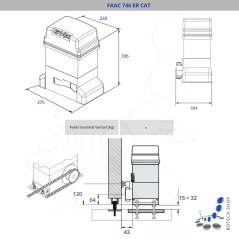 FAAC 746 ER CAT motorisation pour portail battant