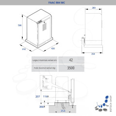 FAAC 884 MC 400V motorisation pour portail coulissant