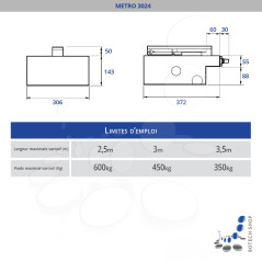 NICE METRO 3024/1 Moteur enterré 24V pour les portails battants - Kit S