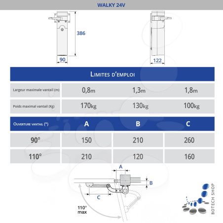 NICE WALKY 2024/2 (KIT M) moteur  pour portail battant